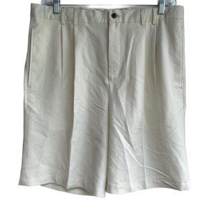 Caribbean Joe Let Go Pleated Shorts Off White 36